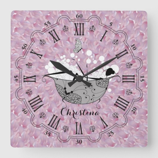 Persoonlijke dame in de Bath Square Wall klok (Voorkant)