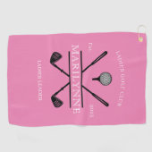 Persoonlijke Damesclubnaam Golfhanddoek (Horizontaal)