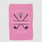 Persoonlijke Damesclubnaam Golfhanddoek (Voorkant)