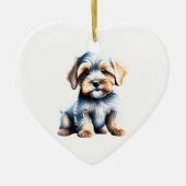 Persoonlijke Dandie Dinmont Terrier Puppy Keramisch Ornament (Voorkant)