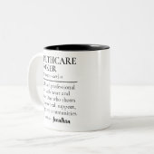 Persoonlijke Dank Geschenk Mok voor Zorgmedewerker (Voorkant links)