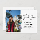 Persoonlijke Dank je Afstudeerkaart Simpele Ansich Briefkaart (Voorkant / Achterkant)