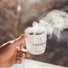 Persoonlijke 'Dank je' mok voor de bruidegom met m