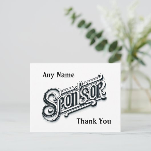 Persoonlijke Dank je Sponsor NA AA 12 stap Briefkaart (Staand voorkant)
