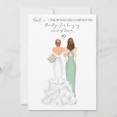 Persoonlijke dank je wel dat je mijn getuige bent kaart (Voorkant)