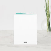 Persoonlijke dank - Kaarten voor de kaartjes voor  (Achterkant)