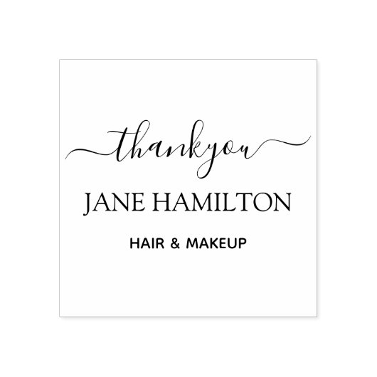 Persoonlijke dank rubberstempel (Afrduk)