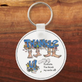 Persoonlijke dank Sleutelhanger (Voorkant)