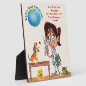 Persoonlijke dank U cadeautjes voor de dierenarts Fotoplaat (Zijkant)