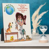 Persoonlijke dank U cadeautjes voor de dierenarts Fotoplaat (Zijkant)