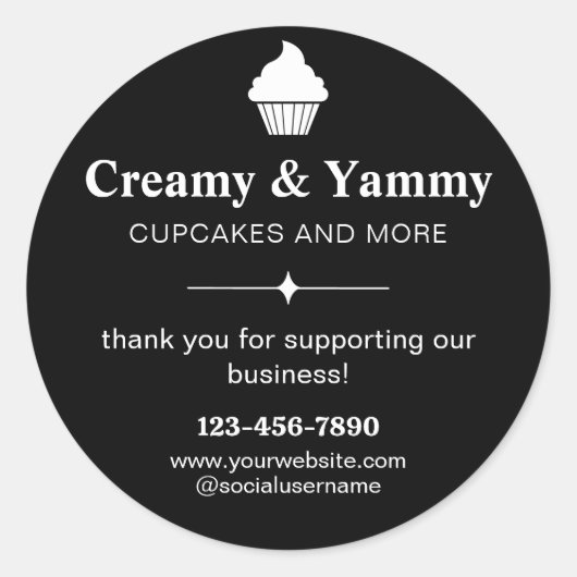 Persoonlijke dank voor de ondersteuning van ons be ronde sticker (Voorkant)