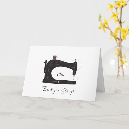 Persoonlijke dank voor het doneren van maskers kaart (Gele Bloem)