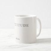 Persoonlijke Dankbaarheid – Minimalistisch Typogra Koffiemok (Voorkant rechts)