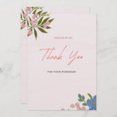 Persoonlijke Dankbetuiging met Aangepaste BOODSCHA Bedankkaart (Voorkant / Achterkant)