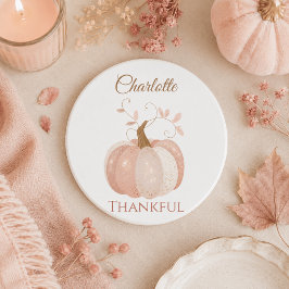 Persoonlijke Dankdag – Herfst Pompoen Dankbaar Zandsteen Onderzetter