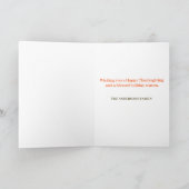 Persoonlijke Dankdag Kaart (Binnen)