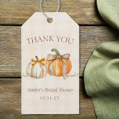 Persoonlijke Dankjewel Bruidsauna Rustieke Herfst Cadeaulabel