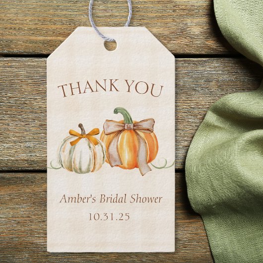 Persoonlijke Dankjewel Bruidsauna Rustieke Herfst Cadeaulabel