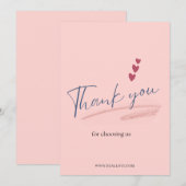 Persoonlijke Dankjewel met Eigen Naam  Bedankkaart (Voorkant / Achterkant)