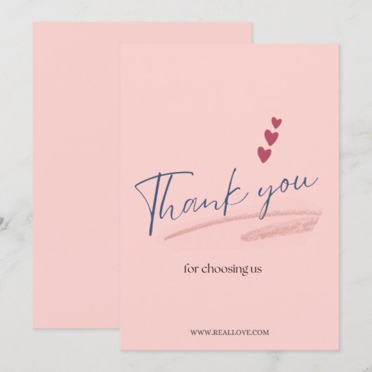 Persoonlijke Dankjewel met Eigen Naam  Bedankkaart (Voorkant / Achterkant)