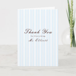 Persoonlijke Dankjeweljuffrouw kaart Bluebell