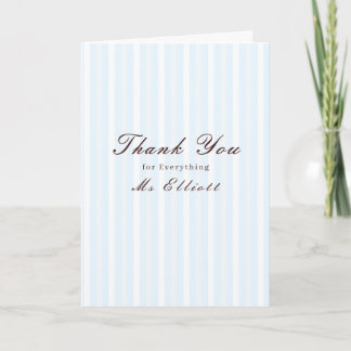 Persoonlijke Dankjeweljuffrouw kaart Bluebell