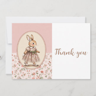 Persoonlijke Dankkaart voor Baby Shower, Vintage B Kaart