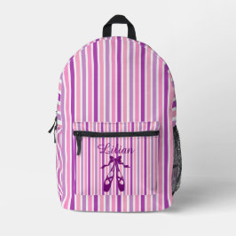 Persoonlijke dans tas met naam paarse ballet