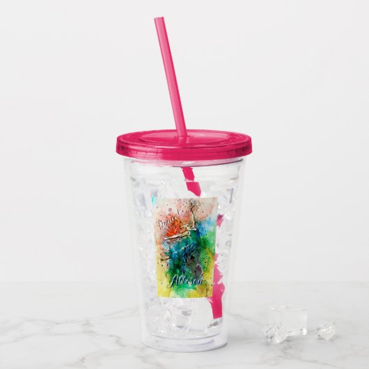 Persoonlijke danser    acryl drinkbeker (Voorkant ijs)