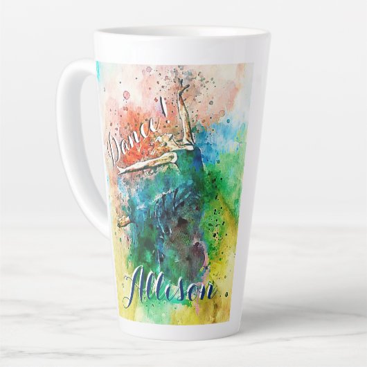 Persoonlijke danser  latte mok (Linkerhoek)