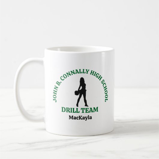 Persoonlijke danser van het drillteam van de Green Koffiemok (Links)