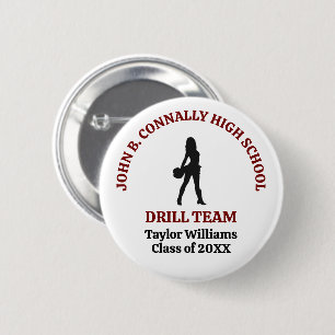 Persoonlijke danser van het Maroon High School Dri Ronde Button 5,7 Cm