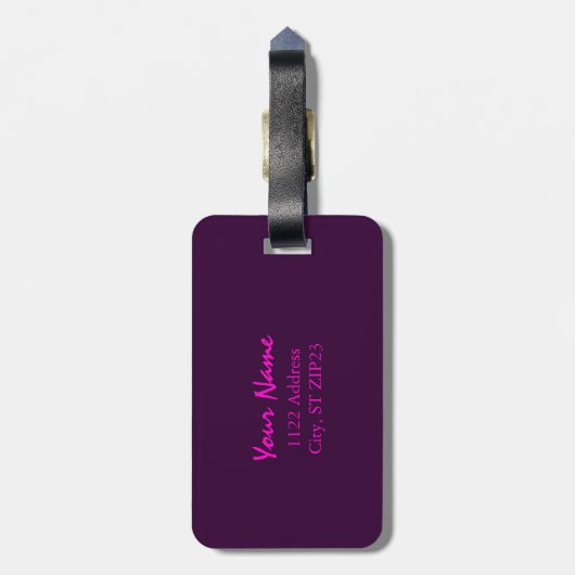 Persoonlijke danseres bagagelabel (Achterkant verticaal)