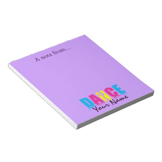 Persoonlijke danseres notitieblok (Schuin)