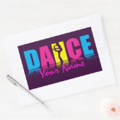 Persoonlijke danseres rechthoekige sticker (Envelop)