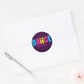 Persoonlijke danseres ronde sticker (Envelop)