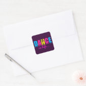 Persoonlijke danseres vierkante sticker (Envelop)
