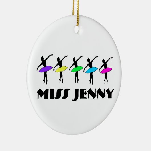 Persoonlijke dansleraar Ballet Ballerina Pointe Keramisch Ornament (Rechts)