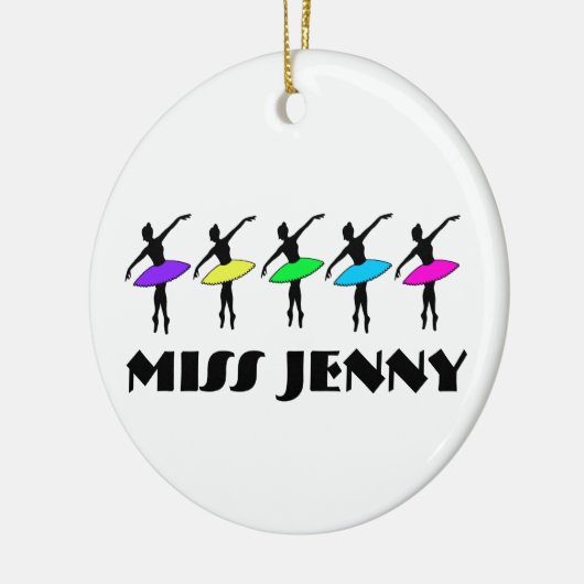 Persoonlijke dansleraar Ballet Ballerina Pointe Keramisch Ornament (Links)