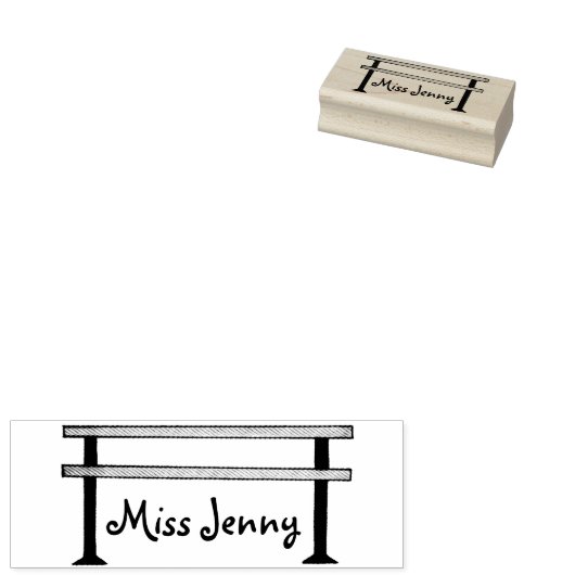 Persoonlijke dansleraar Gift Ballet Barre Stamp Rubberstempel (Gestempeld)