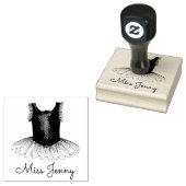 Persoonlijke dansleraar Gift Ballet Tutu Stamp Rubberstempel (Gestempeld)