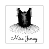 Persoonlijke dansleraar Gift Ballet Tutu Stamp Rubberstempel (Afrduk)