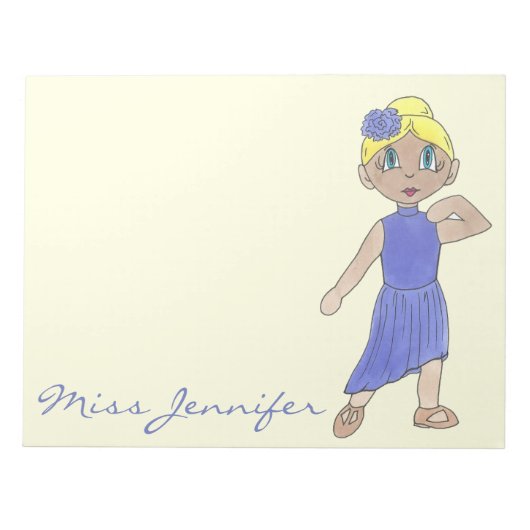 Persoonlijke dansleraar Gift Lyrical Modern Notitieblok (Voorkant)