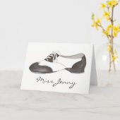 Persoonlijke dansleraar Gift Tap Oxford Shoe Kaart (Gele Bloem)