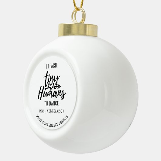 Persoonlijke dansleraar-scriptvakantie keramische bal ornament (Rechts)