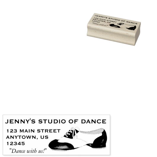Persoonlijke dansleraar Studio Tap Shoe Rubberstempel (Gestempeld)