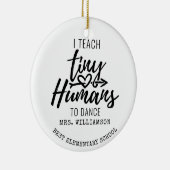 Persoonlijke danslerarenschrijftypografie keramisch ornament (Rechts)