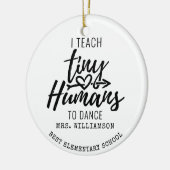 Persoonlijke danslerarenschrijftypografie keramisch ornament (Links)