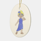 Persoonlijke danslerleraar Lyrische moderne overwe Keramisch Ornament (Links)