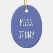 Persoonlijke danslerleraar Lyrische moderne overwe Keramisch Ornament (Achterkant)